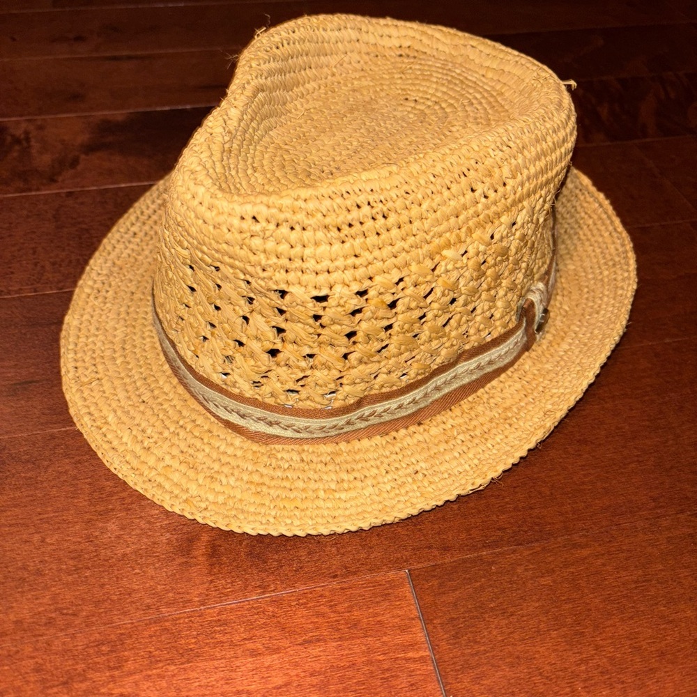 TOMMY BAHAMA Tan Straw Fedora Hat